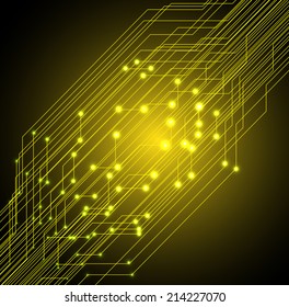 Light Abstract Technology background for graphic and website, circuit board.