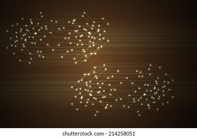 Light Abstract Technology background for graphic and website, circuit board.
