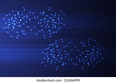 Light Abstract Technology background for graphic and website, circuit board.