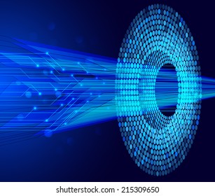 Light Abstract Technology background for graphic and website, circuit board.