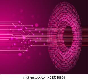 Leichte abstrakte Technologie Hintergrund für Grafik und Website, Schalttafel.