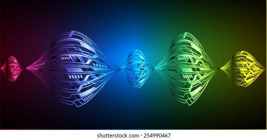 Light Abstract Technology background set for computer graphic website internet and business. wave