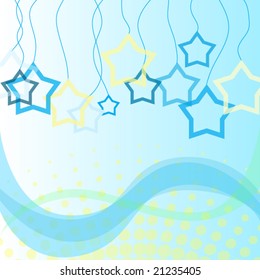 Light abstract vector background in blue and yellow colors