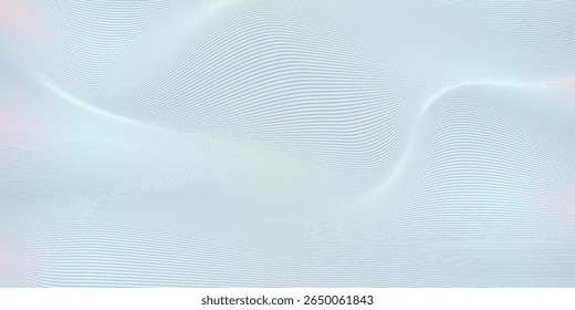 Plano de Fundo de Linhas de Onda Abstratas Claras com Gradiente Suave

