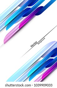 Light abstraction, vector background. Straight lines, diagonal movement. Volumetric elements. Eps 10. Fresh design.