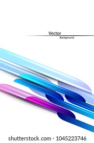 Light abstraction, vector background. Straight lines, diagonal movement. Volumetric elements. Eps 10. Fresh design.