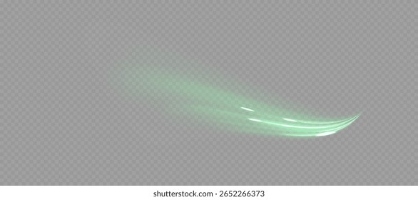 A curva de ar leve dança através da neblina de néon. A rajada de inverno flui em uma linha de redemoinho elegante. Swoosh de vetor mostra movimento limpo controlado. Ondulação de vento frio adiciona estilo de design festivo.