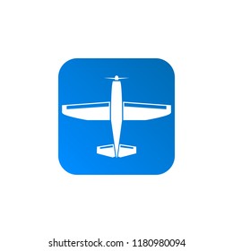 Light aircraft icon for mobile application