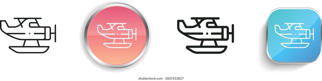 light aircraft icon. Thin Linear, Regular and Button Style Design Isolated On White Background