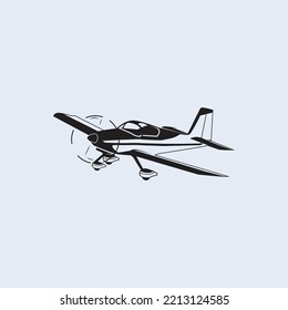Light Aircraft Icon, vector illustration