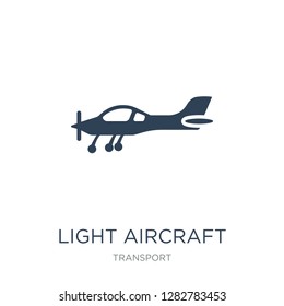 light aircraft icon vector on white background, light aircraft trendy filled icons from Transport collection, light aircraft vector illustration
