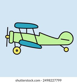 Light aircraft plane vector icon. Graph symbol for travel and tourism web site and apps design, logo, app, UI