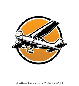 Light aircraft plane vector isolated. Best for private plane rental illustration