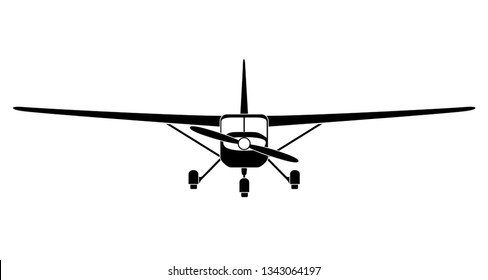 Light aircraft with propeller icon