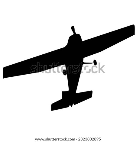 Light Aircraft silhouette in flight