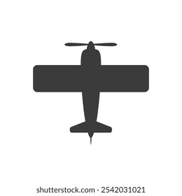 Light Aircraft silhouette. Light Aircraft icon isolated on white background. Simple vector flat icon of Light Aircraft