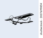 Light Aircraft Vector Illustrations Icon Isolated