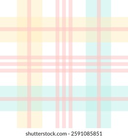 Light and airy pastel plaid pattern in soft hues. Ideal for baby shower designs, stationery, and gentle, feminine projects.