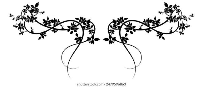 light airy pattern element of wicker hop plants. stock vector image