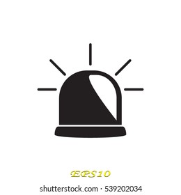 Light alarm icon, vector illustration EPS 10