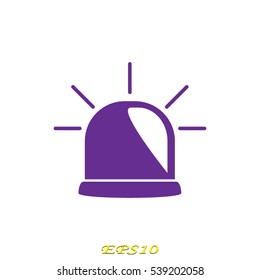 Light alarm icon, vector illustration EPS 10
