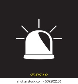 Light alarm icon, vector illustration EPS 10