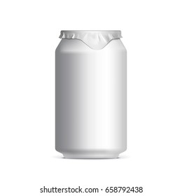 light aluminum cans for beer and soft drinks or energy. Packaging 330 ml. Vector illustration