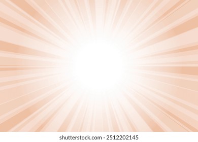 Light apricot Sunburst Pattern Background. Abstract sun rays flare red background. Bright comic sunburst effect background for templates, sales banners, events, ads, web, and much more.