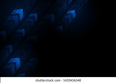 Light arrow speed, communication abstract background, business technology concept.