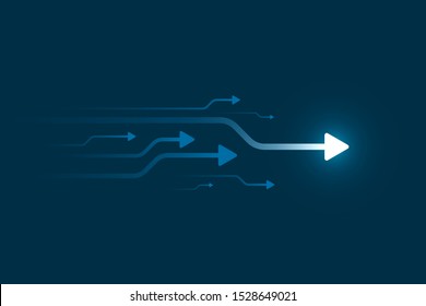 Light arrow speed, communication abstract background for business concept.