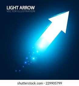 Light Arrow For Your Business Design. Vector Illustration