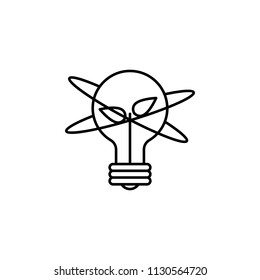 light and atoms icon. Element of education icon for mobile concept and web apps. Thin line light and atoms icon can be used for web and mobile on white background