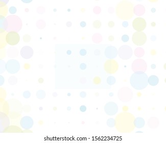 Light backdrop, children's style, transparent circles, bubbles. Design template for wallpaper. Vector light background. Creative template. Vector flat character design.Simple white backdrop.