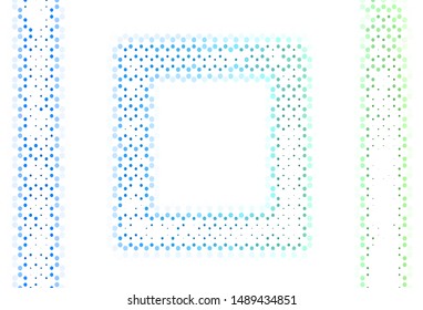 Light backdrop with dots. Beautiful colored illustration with blurred circles in nature style. New template for your brand book.