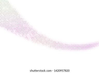 Light backdrop with dots. Illustration with set of shining colorful abstract circles. Design for your business advert.