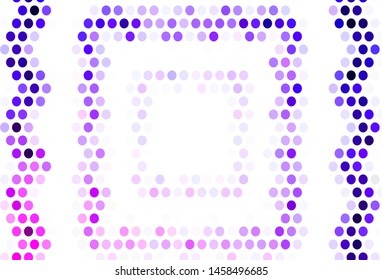 Light backdrop with dots. Illustration with set of shining colorful abstract circles. Design for your business advert.