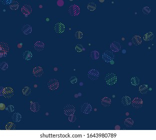 Light backdrop. Geometric print. Modern pattern. Abstract vector illustration. Dot texture background. Disco party template. Graphic abstract background. Light blue background. Vector backdrop.