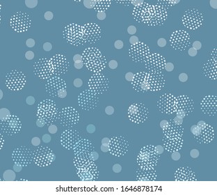 Light backdrop. Geometric print. Modern pattern. Abstract vector illustration. Dot texture background. Disco party template. Graphic abstract background. Light blue background. Vector backdrop.