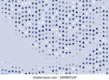 Light backdrop with lines, triangles. Beautiful illustration with triangles in nature style. Smart design for your adverts.