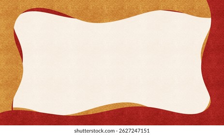 Light background. Abstract Round shape on light background. Red wave