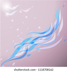 Light background with abstract waves. Eps 10 vector.