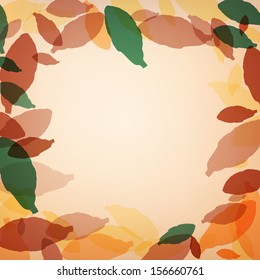 Light background with autumn leaves. Vector illustration for your design greeting card
