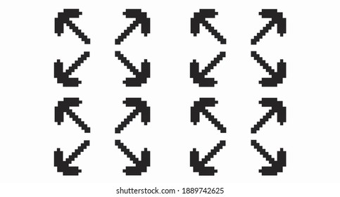 Light background with black pixel picks on it. Eight-bit background. Vector illustration