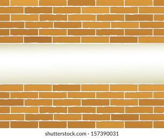 light background with brick wall and place for text