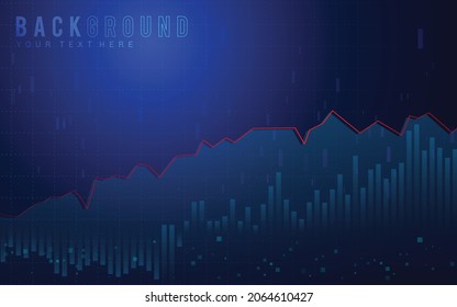 Light background, candle stick graph chart of stock market investment illustration vector for page, logo, card, banner, web and printing.