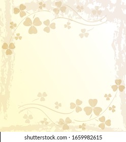 light background with clover branches for st patrick's day - vector 