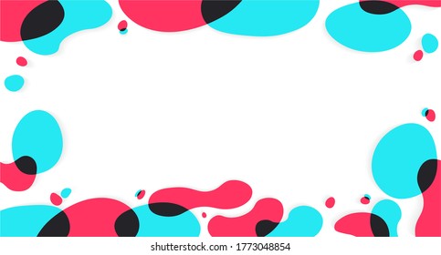 Light background with colored blots on it and a free center. Vector illustration