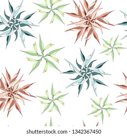 Light background from contour flowers. Figure from the stars on a light background. Texture for the decoration of fabrics, tiles and paper and wallpaper on the wall.