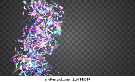 Light Background. Cristal Texture. Modern Art. Blur Prismatic Illustration. Holiday Foil. Retro Flare. Birthday Tinsel. Blue Disco Glitter. Pink Light Background