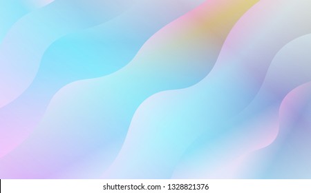 Light background with curved shapes. Vector wave pattern. Futuristic wavy backdrop. Colorful in abstract marble style with gradient. Contrast Gradient.